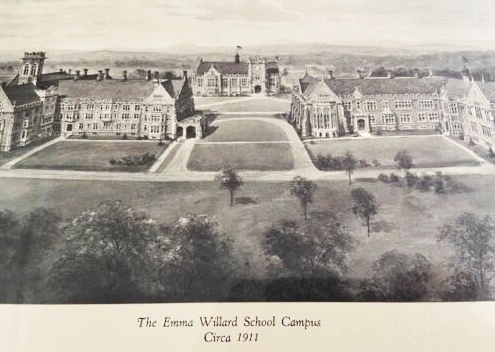 Circa 1911, The Emma Willard School Campus at Troy, NY. Gertrude Slaughter graduated from here and also took post graduate courses here