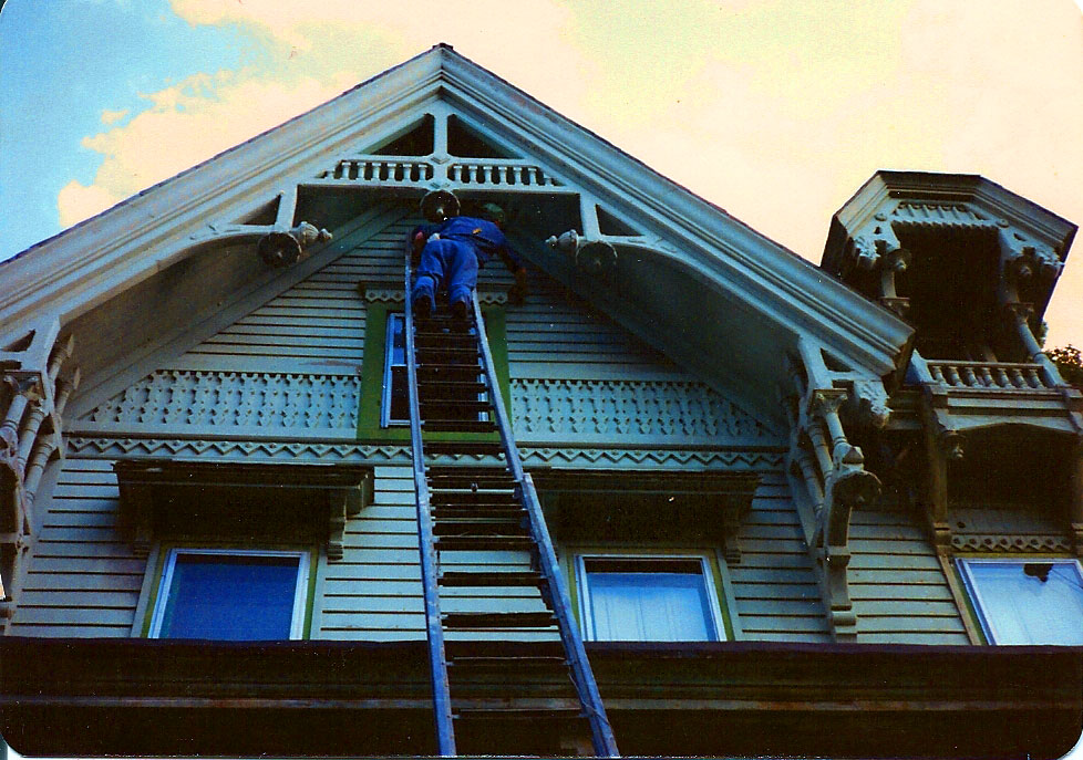 1984, Richard Morris, Amy's Dad, at the front peak of 208 Chemung Street